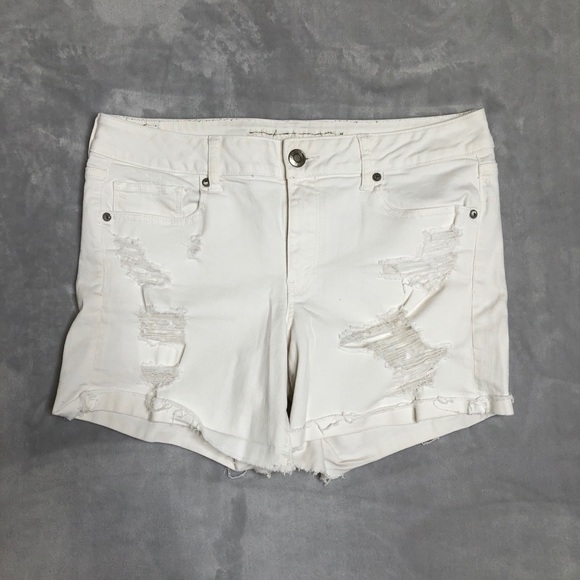 American Eagle AE Stretch Denim Mom Shorts - Picture 2 of 9